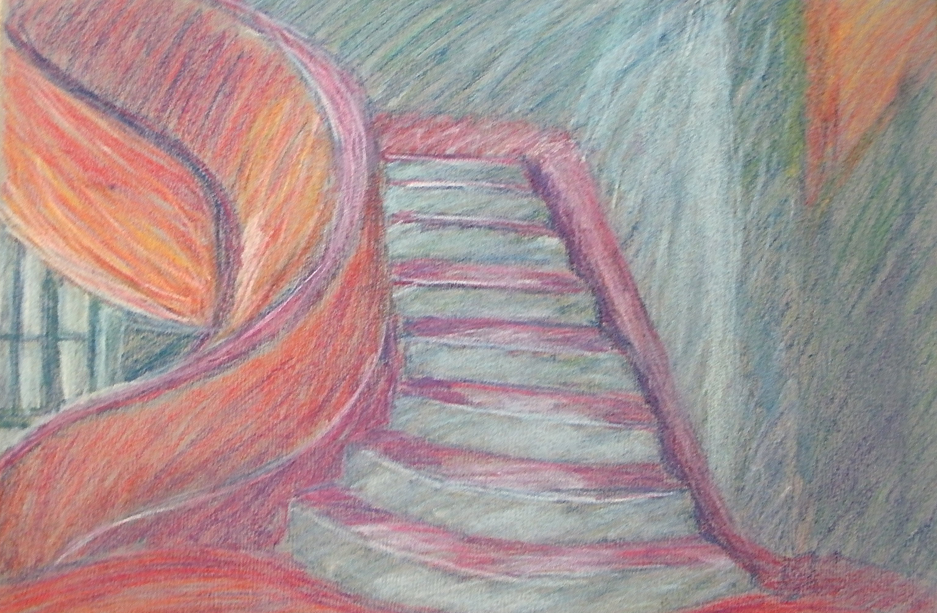 Complementary Contrast Drawing: CMU Baker Hall Stairs II